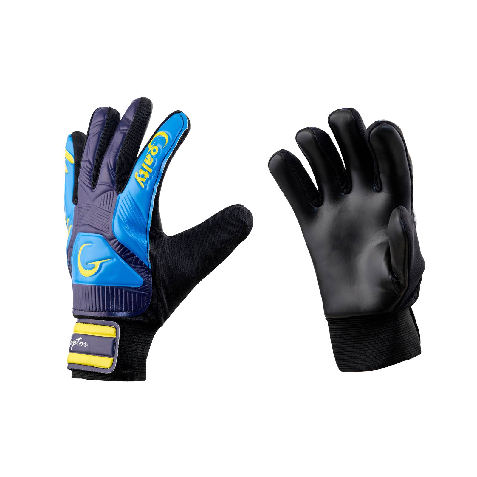 DEPORTES-ONCE-GOALTY-RAPTOR-GUANTES AZULES DIAGONAL