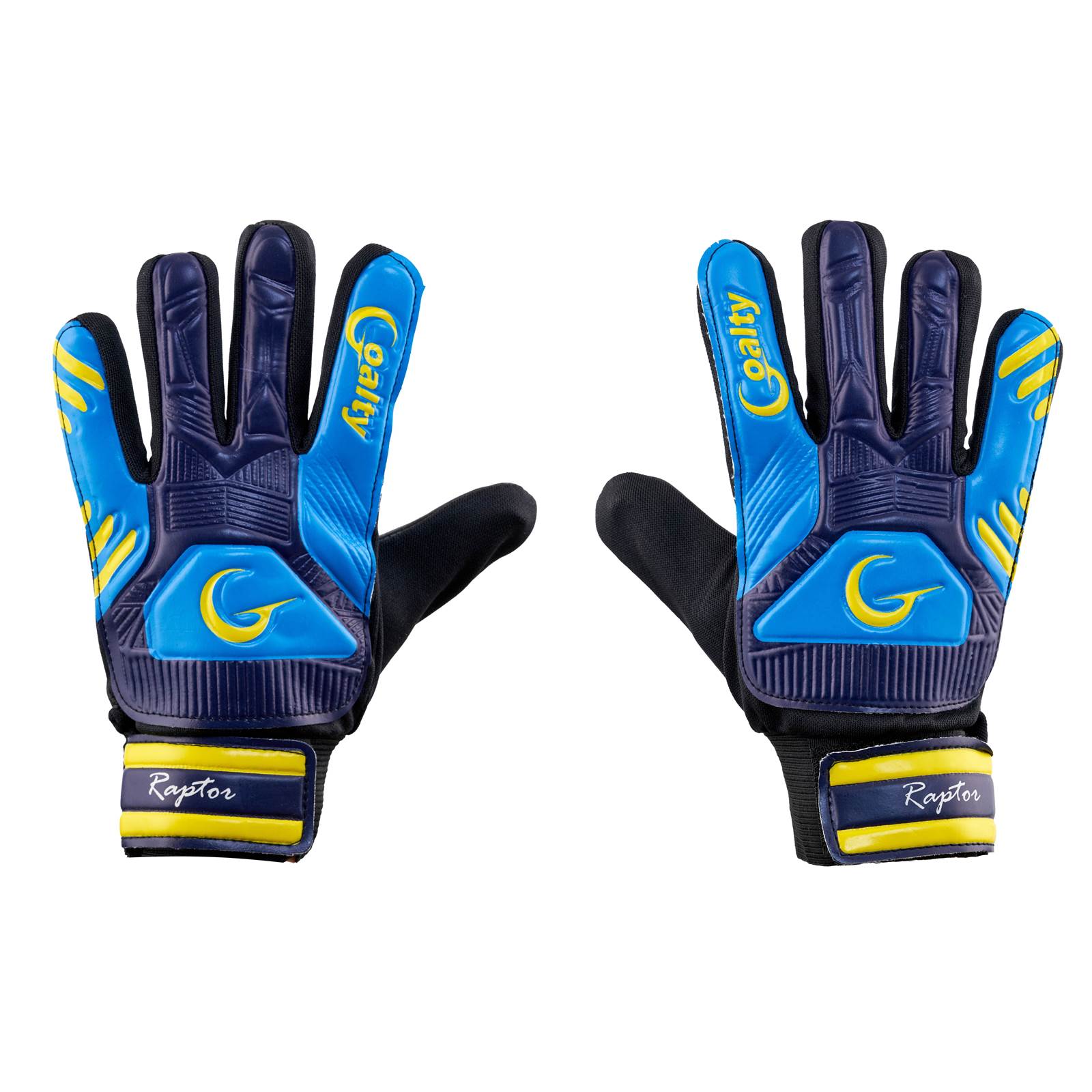 DEPORTES-ONCE-GOALTY-RAPTOR-GUANTES AZULES FRENTE
