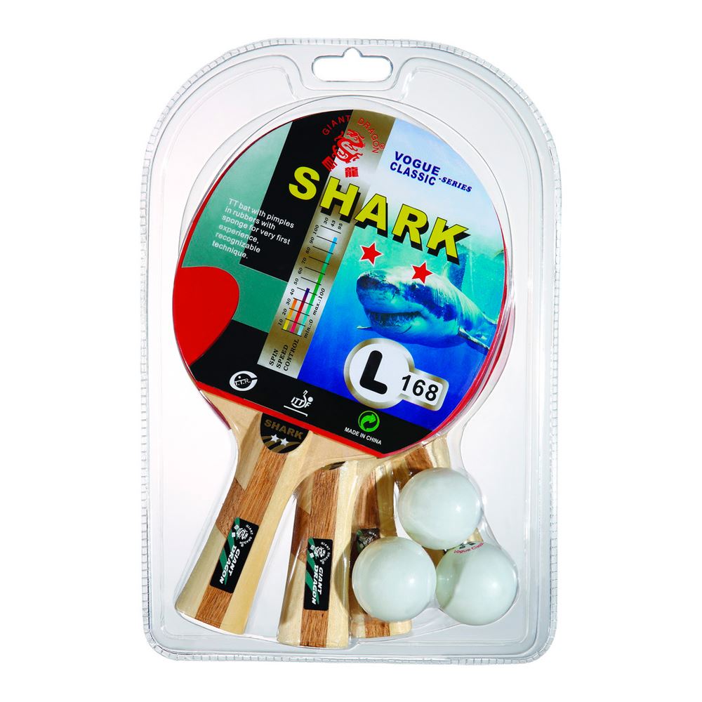 SET 2 PALETAS PING PONG 2* c/ 3 PELOTAS GIANT DRAGON